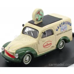   FIAT  500C FURGONE VAN VEICOLO COMMERCIALE PUBLICITAIRE GALBANI MELZO MILANO DEPOSITO DI BOLOGNA 1950  CREAM GREEN