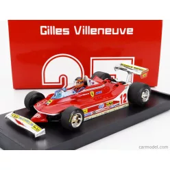   FERRARI  F1  312T4 N 12 WINNER USA OVEST GP 1979 GILLES VILLENEUVE - WITH DRIVER FIGURE  RED