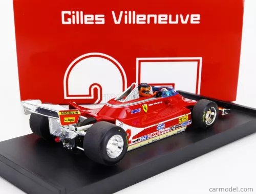 FERRARI  F1  312T4 N 12 WINNER USA OVEST GP 1979 GILLES VILLENEUVE - WITH DRIVER FIGURE  RED