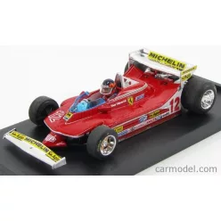   FERRARI  F1  312T4 N 12 PROVE ALA POSTERIORE OVEST USA GP 1979 GILLES VILLENEUVE + PILOT