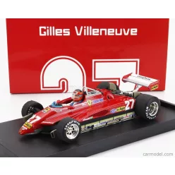   FERRARI  F1  126C2 N 27 BRAZILIAN GP 1982 GILLES VILLENEUVE - WITH DRIVER FIGURE  RED