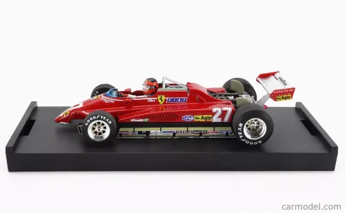 FERRARI  F1  126C2 N 27 BRAZILIAN GP 1982 GILLES VILLENEUVE - WITH DRIVER FIGURE  RED