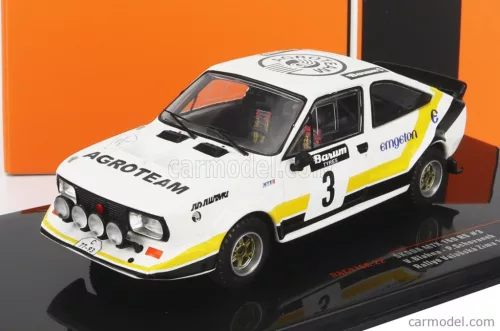 SKODA  160RS MTX (night version) N 3 RALLY VALASSKAA ZIMA 1984 V.BLAHNA - P.SCOVANEK  WHITE BLACK YELLOW