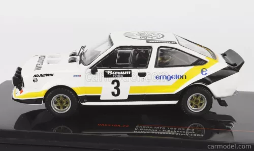 SKODA  160RS MTX (night version) N 3 RALLY VALASSKAA ZIMA 1984 V.BLAHNA - P.SCOVANEK  WHITE BLACK YELLOW