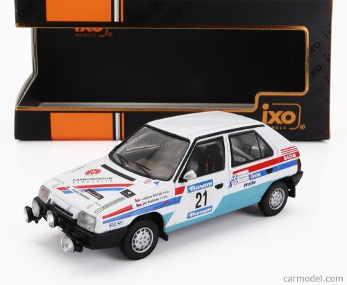 SKODA  FAVORIT 136L (night version) N 21 RALLY BARUM 1990 LADISLAV KRECEK - JAN KRECMAN  WHITE LIGHT BLUE