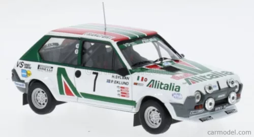 FIAT  RITMO 75 ABARTH ALITALIA (night version) N 7 RALLY MONTECARLO 1979 PER EKLUND - HANS SYLVAN  WHITE GREEN RED