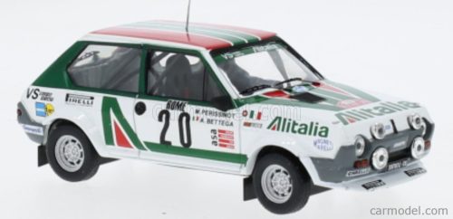FIAT  RITMO 75 ABARTH ALITALIA (night version) N 20 RALLY MONTECARLO 1979 ATTILIO BETTEGA - MAURIZIO PERISSINOT  WHITE GREEN RED