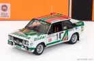 FIAT  131 ABARTH TEAM ALITALIA N 14 RALLY MONTECARLO 1981 DARIO CERRATO - LUCIANO GUIZZARDI  WHITE GREEN RED