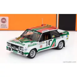   FIAT  131 ABARTH TEAM ALITALIA N 14 RALLY MONTECARLO 1981 DARIO CERRATO - LUCIANO GUIZZARDI  WHITE GREEN RED