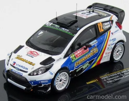 FORD ENGLAND  FIESTA RS WRC N 12 RALLY MONTECARLO 2014 F.DELECOUR - D.SAVIGNONI  BLUE WHITE BLACK