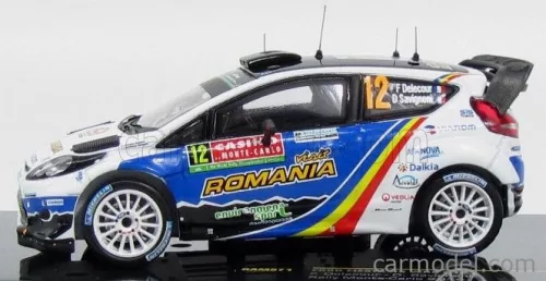 FORD ENGLAND  FIESTA RS WRC N 12 RALLY MONTECARLO 2014 F.DELECOUR - D.SAVIGNONI  BLUE WHITE BLACK