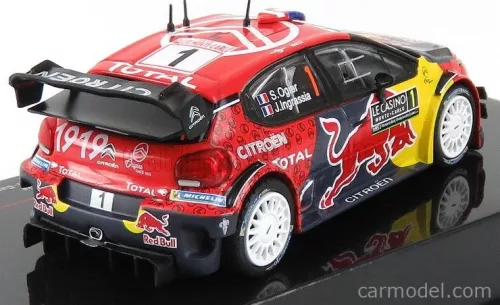 CITROEN  C3 WRC TEAM RED BULL N 1 WINNER RALLY MONTECARLO 2019 S.OGIER - J.INGRASSIA  RED YELLOW GREY