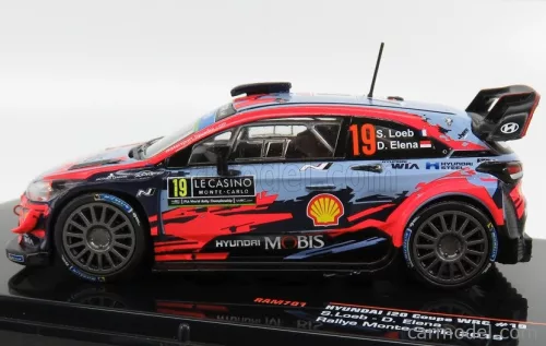 HYUNDAI  i20 WRC COUPE N 19 RALLY MONTECARLO 2019 S.LOEB - D.ELENA  2 TONE BLUE RED