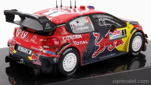 CITROEN  C3 WRC TEAM RED BULL N 1 RALLY CHILE 2019 S.OGIER - J.INGRASSIA  RED BLUE YELLOW