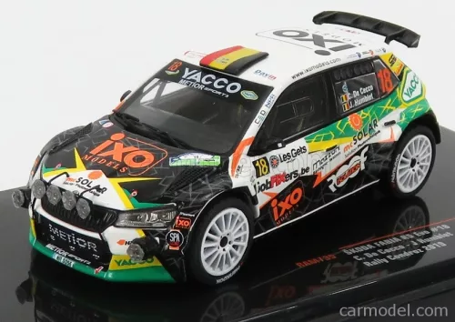 SKODA  FABIA R5 EVO TEAM METIOR SPORT N 18 RALLY CONDROZ 2019 C.DE CECCO - J.HUMBLET  WHITE BLACK GREEN