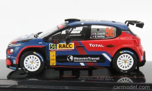 CITROEN  C3 R5 N 56 RALLY CATALUNYA 2019 E.CAMILLI - B.EILLAS  RED BLUE
