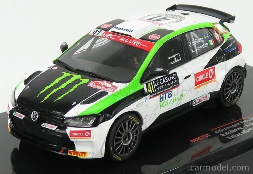VOLKSWAGEN  POLO GTi R5 N 41 RALLY MONTECARLO 2020 O.SOLBERG - A.JOHNSTON  WHITE BLACK GREEN