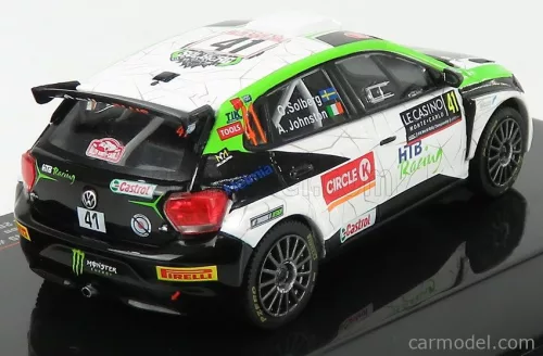 VOLKSWAGEN  POLO GTi R5 N 41 RALLY MONTECARLO 2020 O.SOLBERG - A.JOHNSTON  WHITE BLACK GREEN