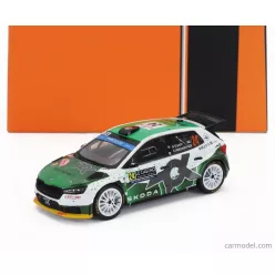   SKODA  FABIA RS RALLY2 TEAM TOKSPORT WRT2 N 24 RALLY MONTECARLO 2023 NIKOLAY GRYAZIN - KONSTANTIN ALEKSANDROV  WHITE GREEN