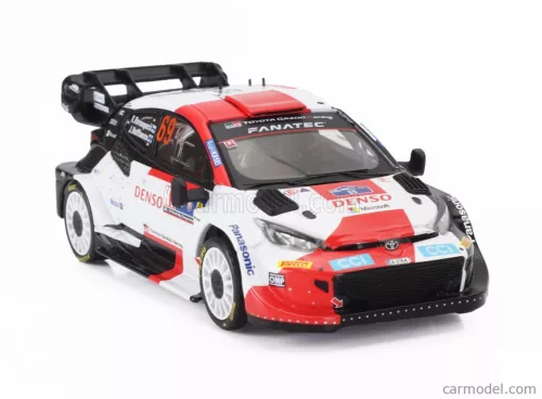 TOYOTA  YARIS GR HYBRID RALLY1 TEAM TOYOTA GAZOO RACING WRT N 69 2nd RALLY CENTRAL EUROPEAN 2023 KALLE ROVANPERA - JONNE HALTTUNEN  WHITE RED BLACK