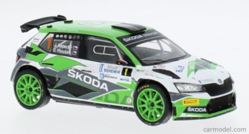 SKODA  FABIA RALLY2 EVO TEAM SKODA MOTORSPORT N 1 WINNER RALLY BOHEMIA 2021 JAN KOPECKY - JAN HLOUSEK  GREEN WHITE