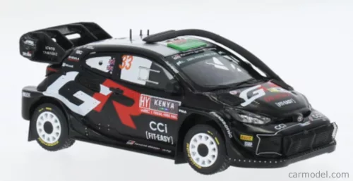 TOYOTA  YARIS GR RALLY1 TEAM TOYOTA GAZOO RACING WRT N 33 (with snorkel) 4th RALLY SAFARI KENYA 2024 ELFYN EVANS - SCOTT MARTIN  BLACK WHITE RED