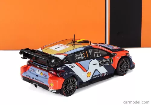 HYUNDAI  i20 N RALLY1 TEAM SHELL MOBIS WRT N 1 6th RALLY MONTECARLO 2025 THIERRY NEUVILLE - MARTIJN WYDAEGHE  2 TONE BLUE RED