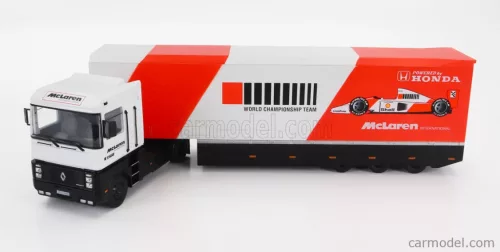 RENAULT  MAGNUM AE500 CAR TRANSPORTER TEAM F1 McLAREN HONDA MP4/6 WORLD CHAMPION SEASON 1991  WHITE BLACK ORANGE