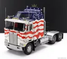 KENWORTH  K100 AERODYNE TRACTOR TRUCK STARS & STRIPES 3-ASSI 1976  WHITE BLUE RED