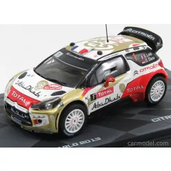   CITROEN  DS3 WRC TOTAL ABU DHABI N 1 WINNER RALLY MONTECARLO 2013 S.LOEB - D.ELENA  RED GOLD WHITE