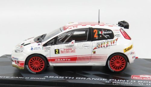 FIAT  GRANDE PUNTO S2000 N 2 RALLY MONTECARLO 2009 G.BASSO - M.DOTTA  WHITE RED