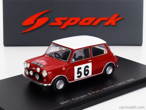 MORRIS  MINI COOPER S N 56 RALLY MONTECARLO 1965 P.HOPKIRK - H.LIDDON  RED WHITE