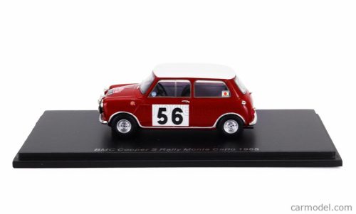 MORRIS  MINI COOPER S N 56 RALLY MONTECARLO 1965 P.HOPKIRK - H.LIDDON  RED WHITE