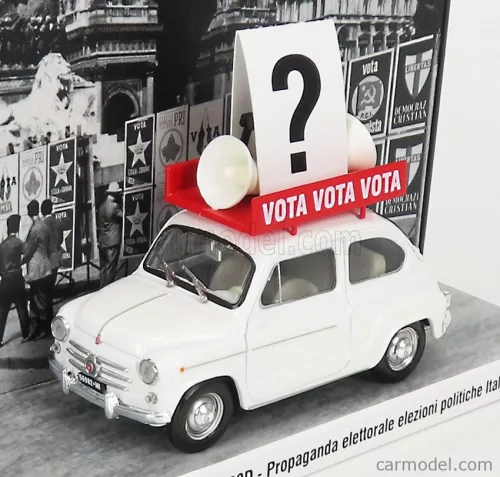 FIAT  600D 1963 - PROPAGANDA ELETTORALE ELEZIONI ITALIA VOTA - VOTA - VOTA