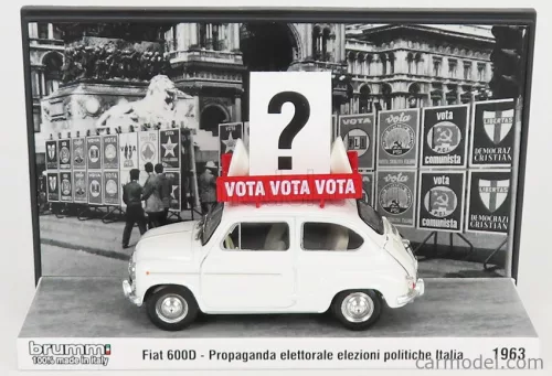 FIAT  600D 1963 - PROPAGANDA ELETTORALE ELEZIONI ITALIA VOTA - VOTA - VOTA