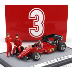   FERRARI  F1 126C4 N 0 PRESENTAZIONE FIORANO SEASON 1984 WITH MICHELE ALBORETO AND RENE ARNOUX DRIVER FIGURES  RED BLACK