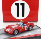 FERRARI  250TR TESTAROSSA 3.0L V12 SPIDER TEAM SCUDERIA FERRARI SPA N 11 WINNER 24h LE MANS 1960 WITH OLIVIER GENDEBIEN FIGURE  RED