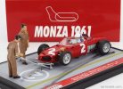FERRARI  F1  DIORAMA 156 N 2 WORLD CHAMPION WINNER ITALY MONZA GP WITH FIGURES 1961 PHIL HILL  RED