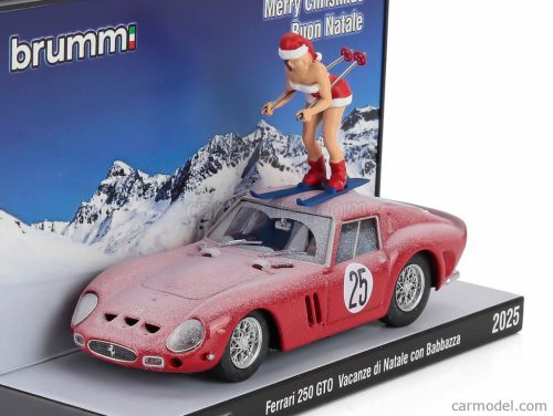 FERRARI  250 GTO COUPE 1962 - VACANZE DI NATALE CON BABBAZZA 2025 - WITH SKI - MERRY CHRISTMAS - BUON NATALE  RED