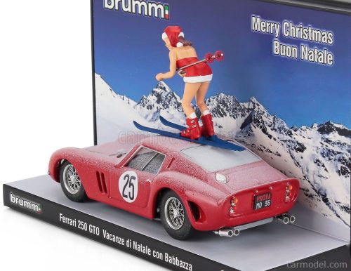 FERRARI  250 GTO COUPE 1962 - VACANZE DI NATALE CON BABBAZZA 2025 - WITH SKI - MERRY CHRISTMAS - BUON NATALE  RED