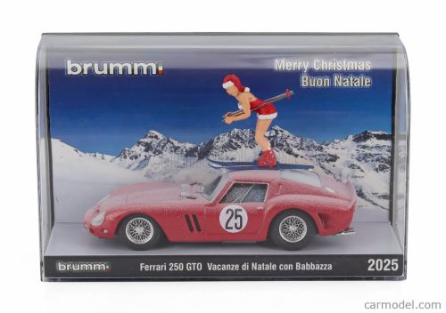 FERRARI  250 GTO COUPE 1962 - VACANZE DI NATALE CON BABBAZZA 2025 - WITH SKI - MERRY CHRISTMAS - BUON NATALE  RED