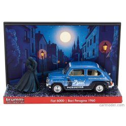   FIAT  600D BERLINA BACI PERUGINA WITH FIGURES 1960  BLUE BLACK