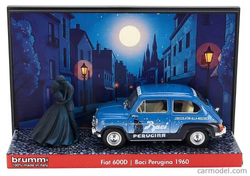 FIAT  600D BERLINA BACI PERUGINA WITH FIGURES 1960  BLUE BLACK