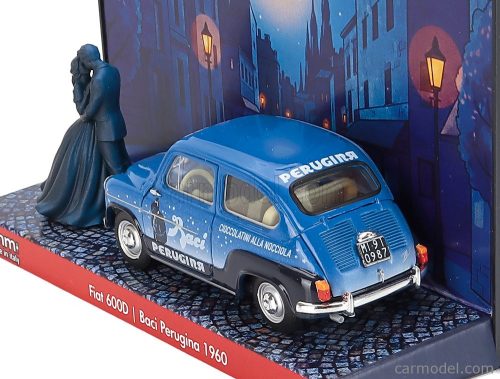 FIAT  600D BERLINA BACI PERUGINA WITH FIGURES 1960  BLUE BLACK