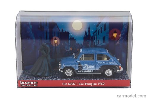 FIAT  600D BERLINA BACI PERUGINA WITH FIGURES 1960  BLUE BLACK