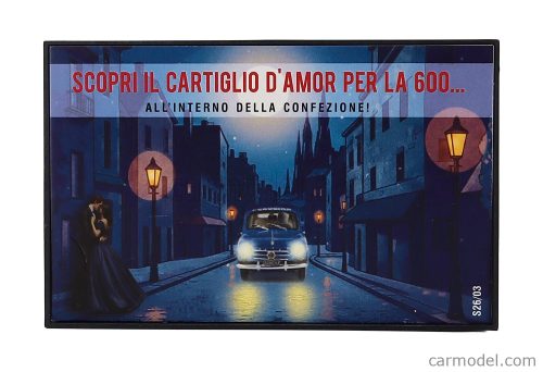 FIAT  600D BERLINA BACI PERUGINA WITH FIGURES 1960  BLUE BLACK