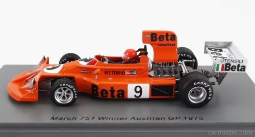 MARCH  F1  751 BETA N 9 WINNER AUSTRIAN GP 1975 VITTORIO BRAMBILLA  RED