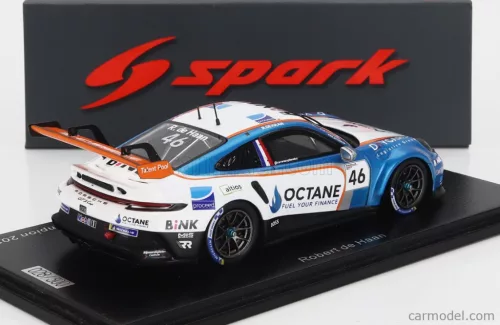 PORSCHE  911 992 GT3 CUP N 46 PORSCHE CARRERA CUP BENELUX CHAMPION 2023 ROBERT DE HAAN  WHITE BLUE MET