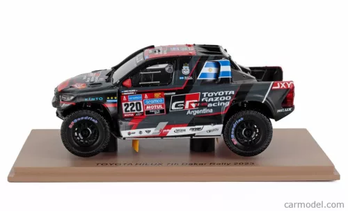 TOYOTA  HILUX PICK-UP TEAM OVERDRIVE TOYOTA N 220 7th RALLY DAKAR 2023 JUAN CRUZ YACOPINI - DANIEL OLIVERAS CARRERAS  BLACK RED