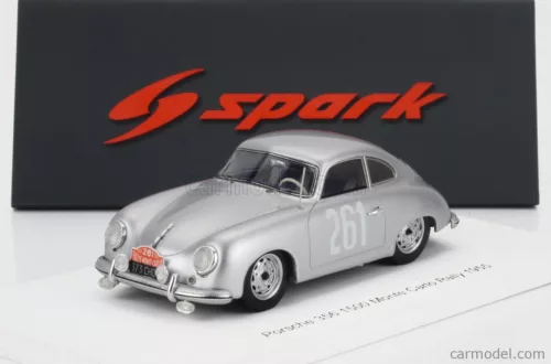 PORSCHE  356 COUPE N 261 RALLY MONTECARLO 1955 JEAN VILREON - LEON CARLIN  SILVER